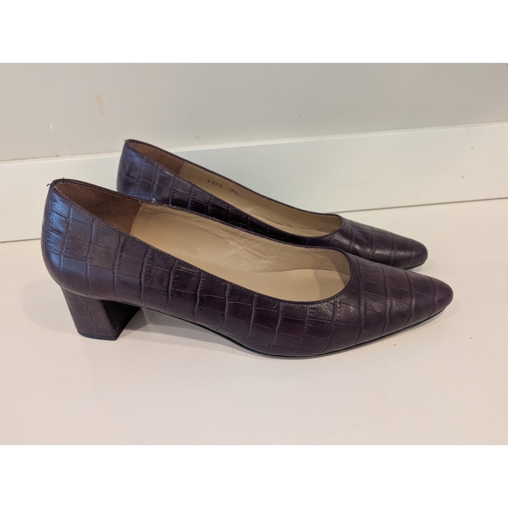 Women's Jon Josef Boston Brescia Leather Crocodile Heels Shoes Size 9.5 Spain